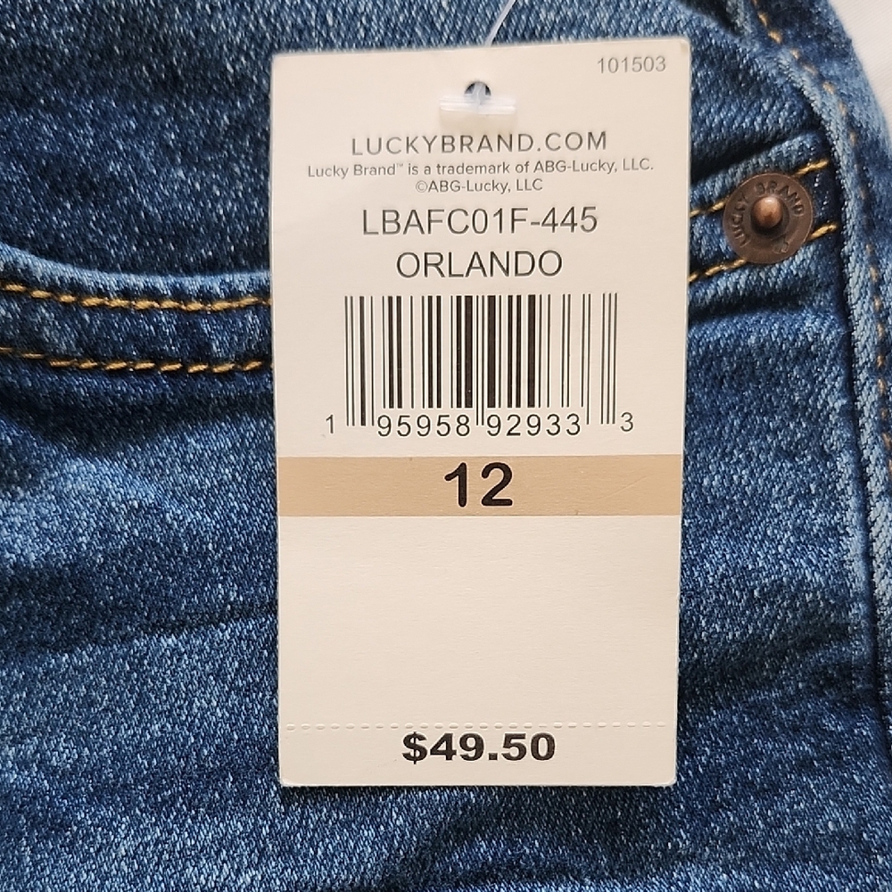 Lucky Brand Girls Dark Blue Skinny Jeans - Picture 3 of 7